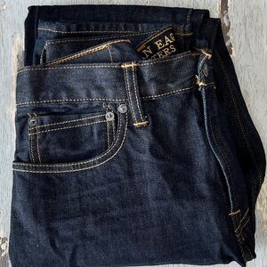 American Eagle Outfitters Men's Deep Indigo Slim Straight Jeans